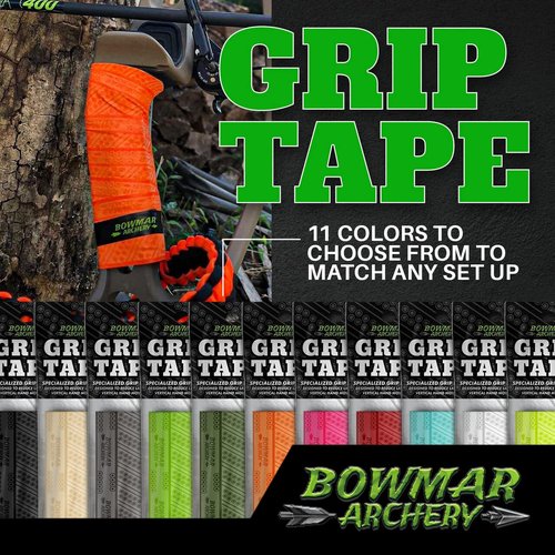 Bowmar Archery Grip Tape, Designed for Archers, Self-Adhering, Effective in Dry or Wet Conditions, Comfortable, Tacky, Easy to Install (Green)