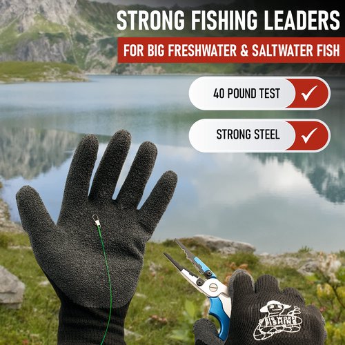 Fishing Leaders with Swivels - Carp - Pike - Catfish - Muskie - Walleye - Bass - Mackerel - Snapper