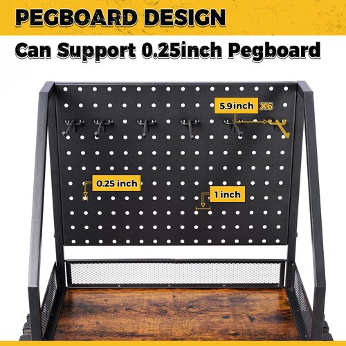 SOYEEZE Fishing Rod Holders for Garage, Fishing Pole holders, Fishing Gear Storage up to 12 Rods with Hooks and Wheels, Fishing Cart For Fishing Rod Tackle Box Reel Storage
