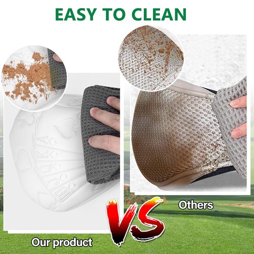 Golf Club Covers Poker Golf Head Covers Driver Covers Fariway Wood Headcover Hybrid Covers Leather Golf Headcover for All Brand,White (for Hybrid)