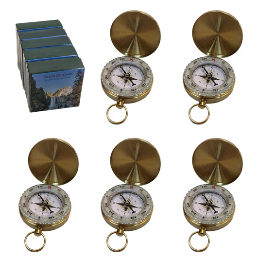 Glow in the Dark Brass Pocket Compass for Kids – Waterproof Navigation Tool for Camping, Hiking, Backpacking, Orienteering, Hunting, Survival Gear, Outdoor Safety & Adventure Gift