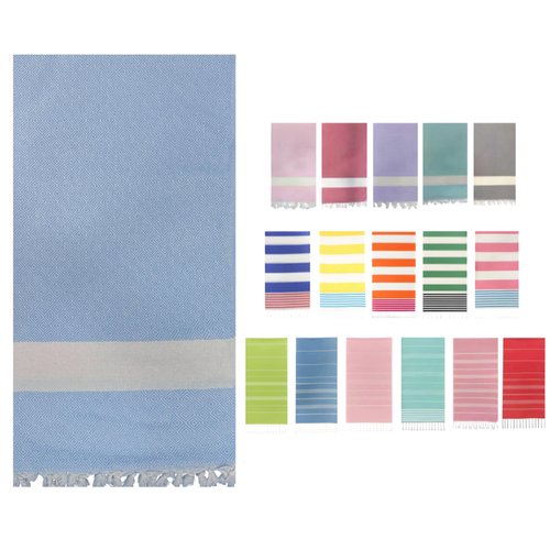 Turkish Beach Towel - Oversized Towels (39"x71") with Travel Bag, Prewashed Lightweight Travel and Pool Towel, Turkish Cotton, Sand Free, Ultra Soft, Quick Dry, Extra Large Bath Towels (Blue)