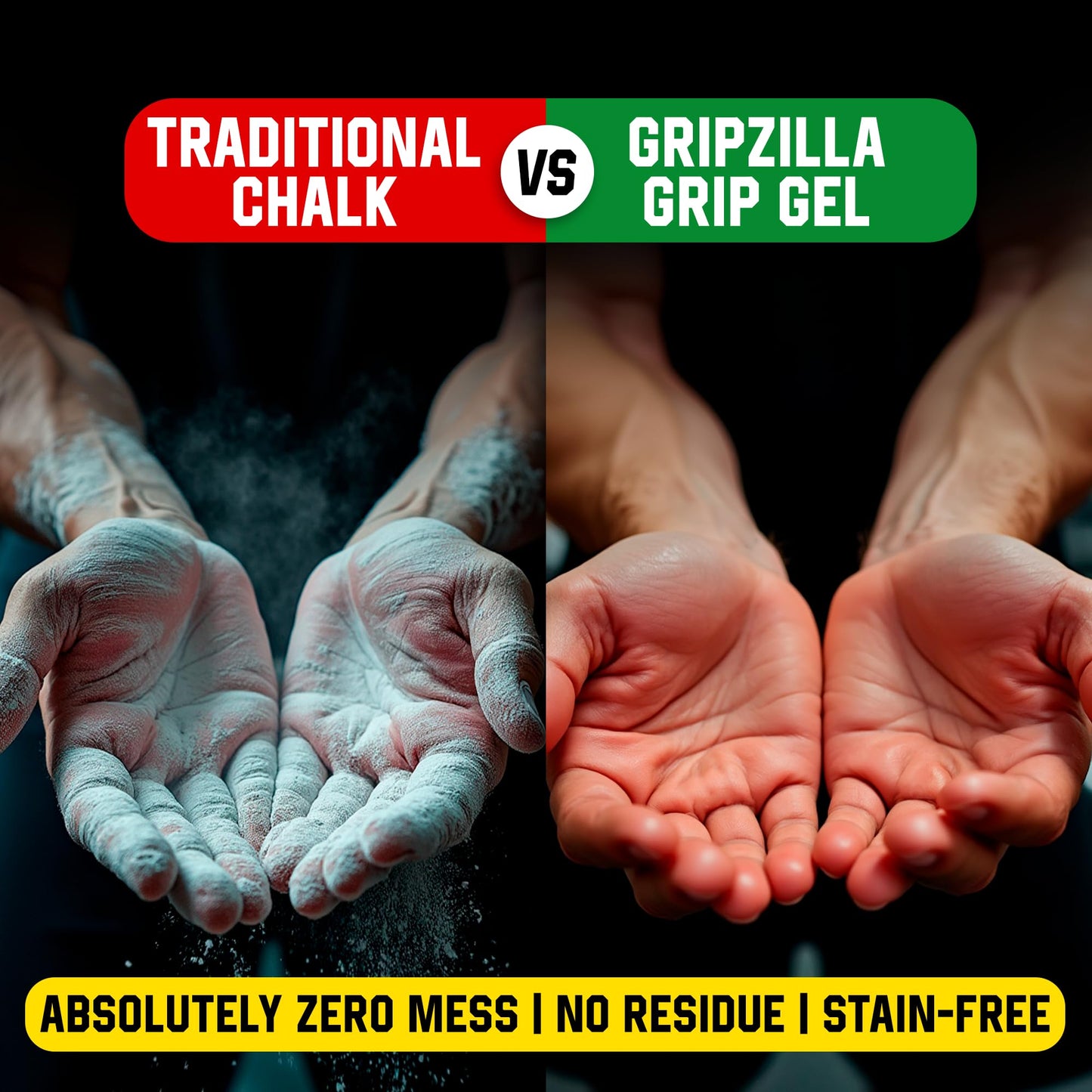GRIPZILLA Liquid Chalk Kit Gym Chalk for Weight Lifting, Rock Climbing, Pole Grip, Bouldering, Powerlifting, Ball, Gymnastics, Sports, and Workout - Package May Vary (Clear Liquid Gel (50+50+100ml))