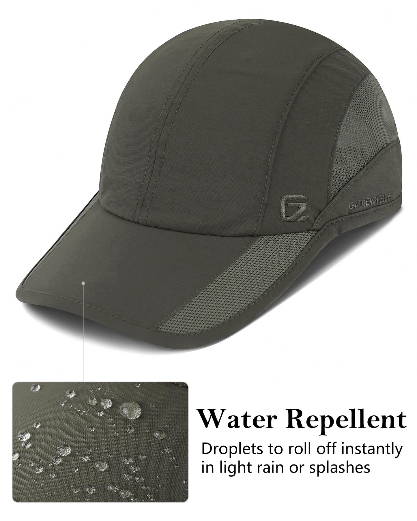 GADIEMKENSD Outdoor Running Hat Men's Cooling UPF50+ Womens Baseball Cap Sport Mesh Sun Hat Trucker Dad Hats Quick Dry Breathable Unstructured for Summer Camping Fishing Hiking Improved Blue L