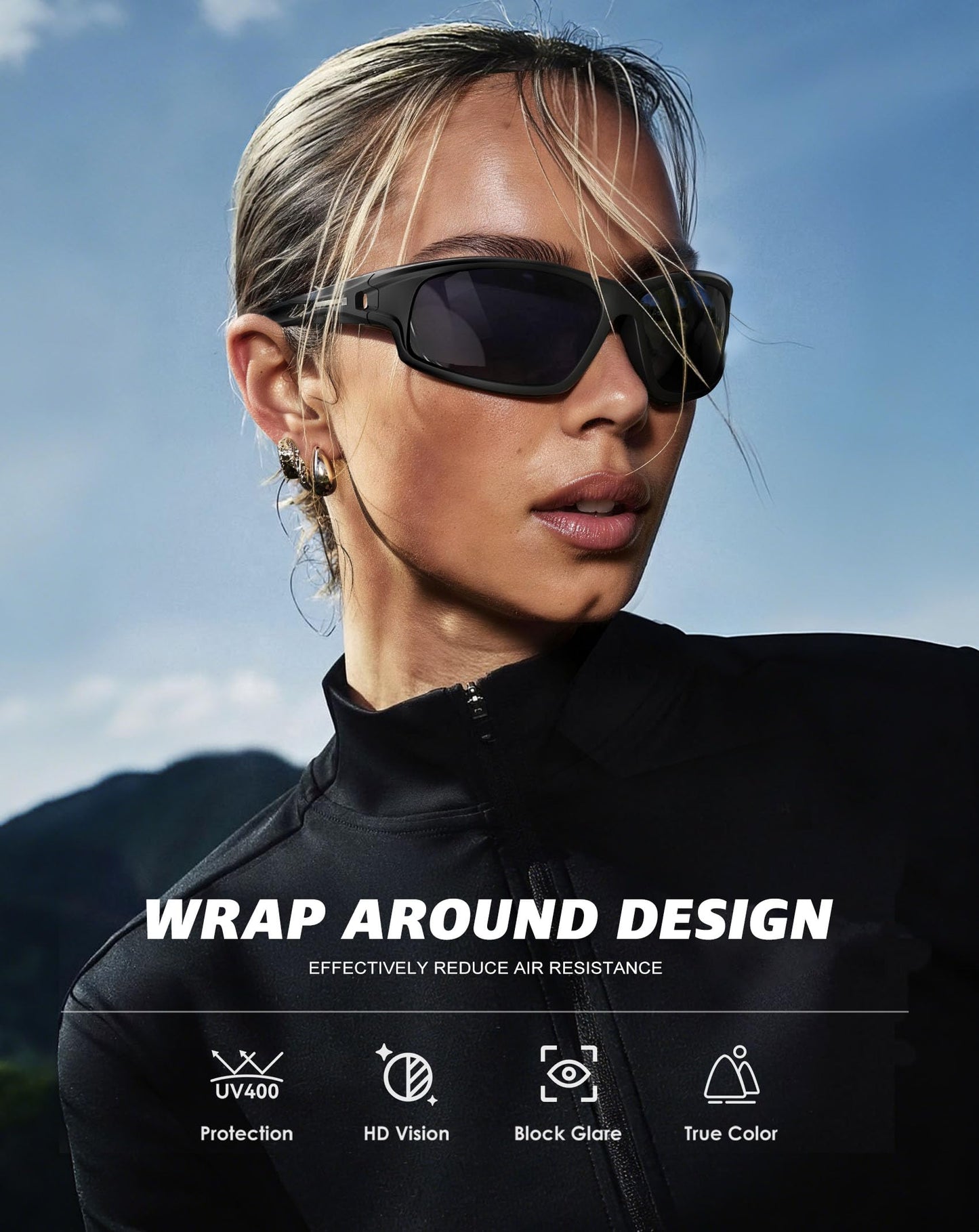 KALIYADI Polarized Sunglasses-Men Sports Sun-Glasses: Mens Sunglasses UV400 Protection for Running Fishing Golf