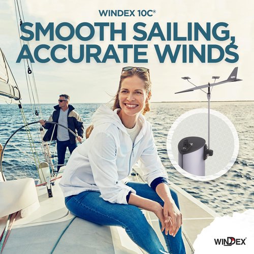 Windex 10C - Wind Direction Indicator for Sailing, Sailboat Wind Indicator, Boat Accessories, 10-20 Feet Sized Boats