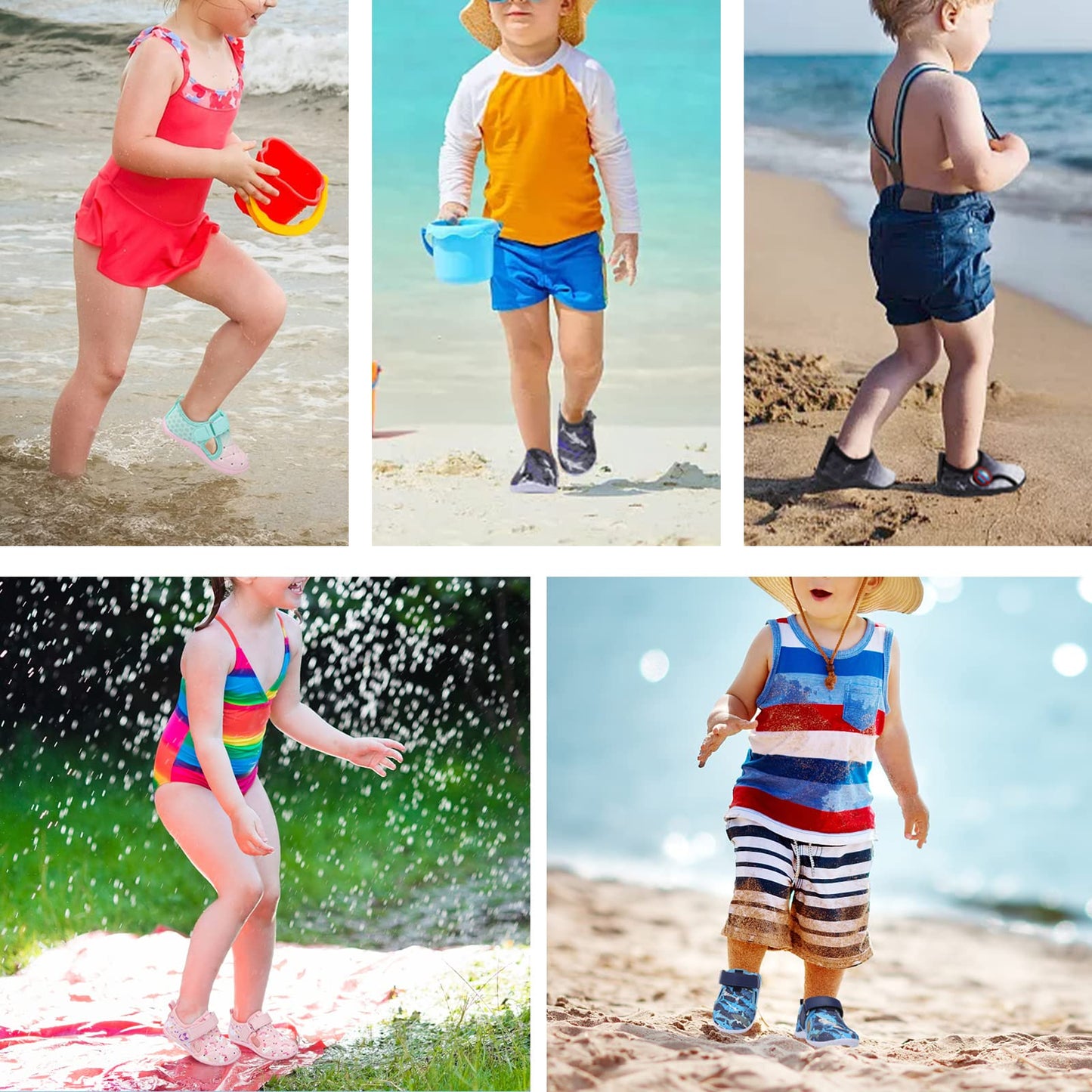 Toddler Water Shoes for Girls Boys Kids Barefoot Swim Beach Aqua Socks Summer Sandals Breathable Quick Dry for Outdoor Water Sports Pool River 7-7.5 Toddler