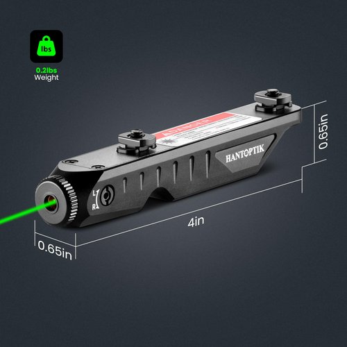 Hantoptik Green Tactical Laser Sight Compatible with M-Lok and Picatinny Rail,Increased a Remote Pressure Switch,IIIA Class Laser Output ≤5mw