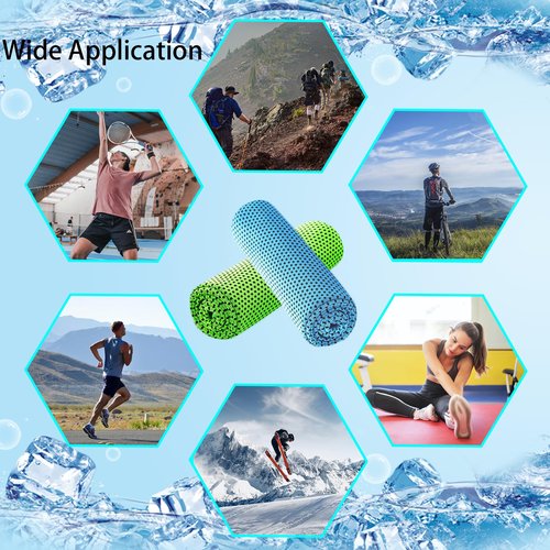 LYDTICK 30Pack Cooling Towels for Neck and Face (40"x12"), Ice Microfiber Cooling Towels Bulk for Workout Chill Sweat Towels Cooling Neck Wraps for Gym Yoga Golf Running Sport