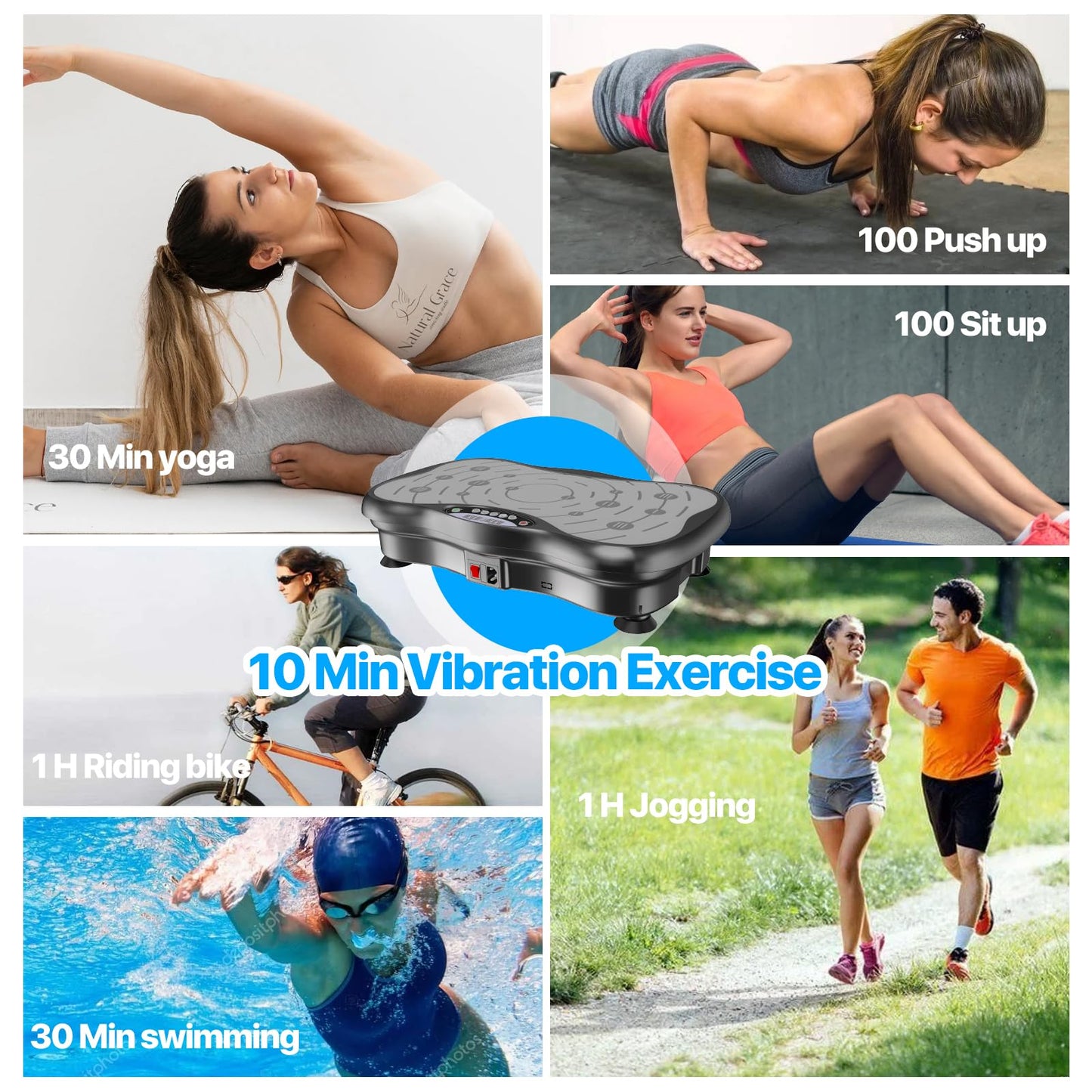 Vibration Plate , Vibrate Fitness Platform for Weight Loss ,Whole Body Workout Equipment for Lymphatic Drainage ,Weight Loss ,Fat Burner for Women Men