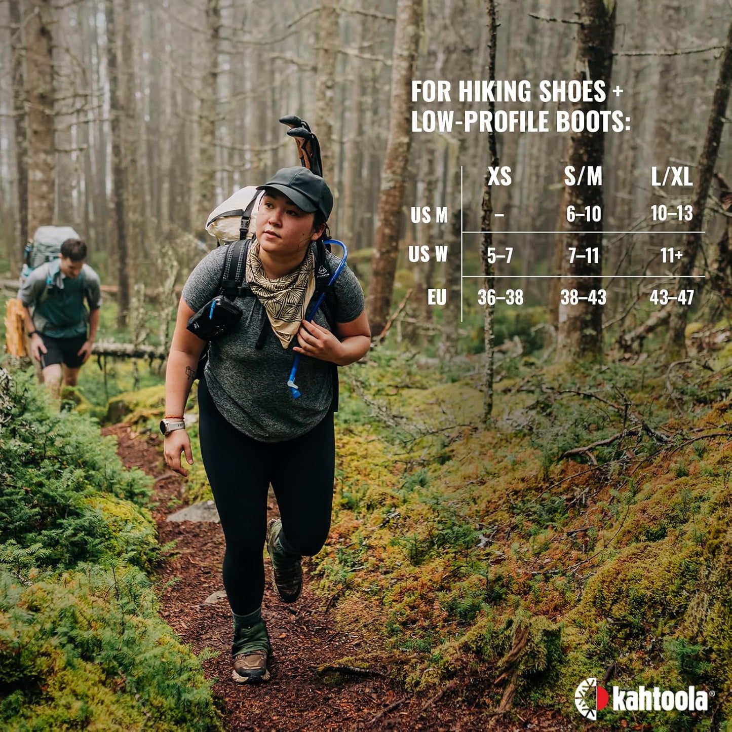 Kahtoola RENAgaiter Mid Gaiters for Hiking, Mountaineering, Trail Running, Shoe & Boot Protection in Mud, Snow & Ice