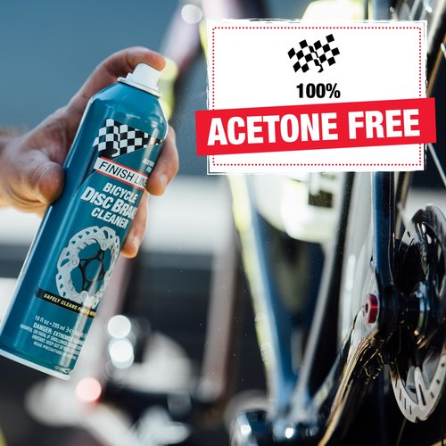 Finish Line Bike Brake Cleaner Spray Can, Disc Rotor Cleaner, Acetone Formula, Extends Part Life (10 Fl OZ, Gray)