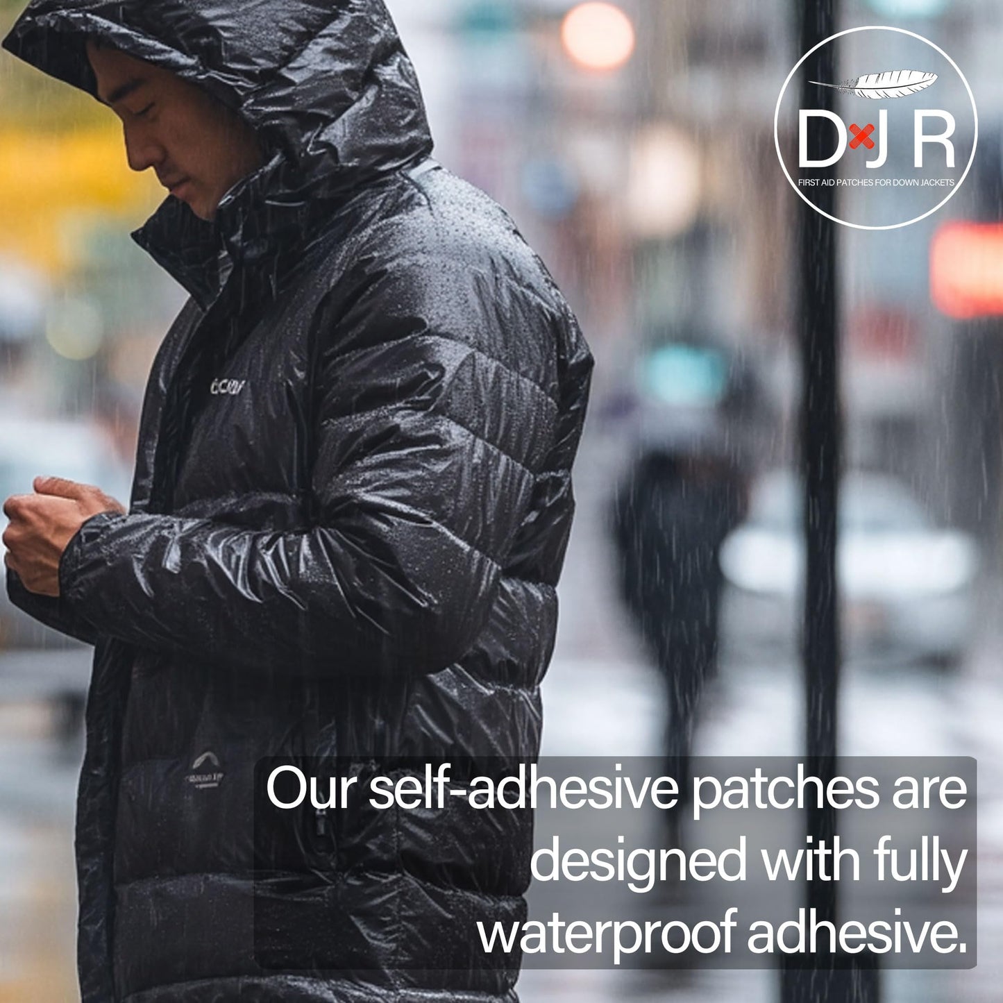 Down Jacket Repair Patches - Self-Adhesive Down Jacket Repair Patches | Waterproof, Tear-Resistant, Pre-Cut Patches | 7-Piece Set for Outdoor Gear, Sleeping Bags & Tents - Dark Gray