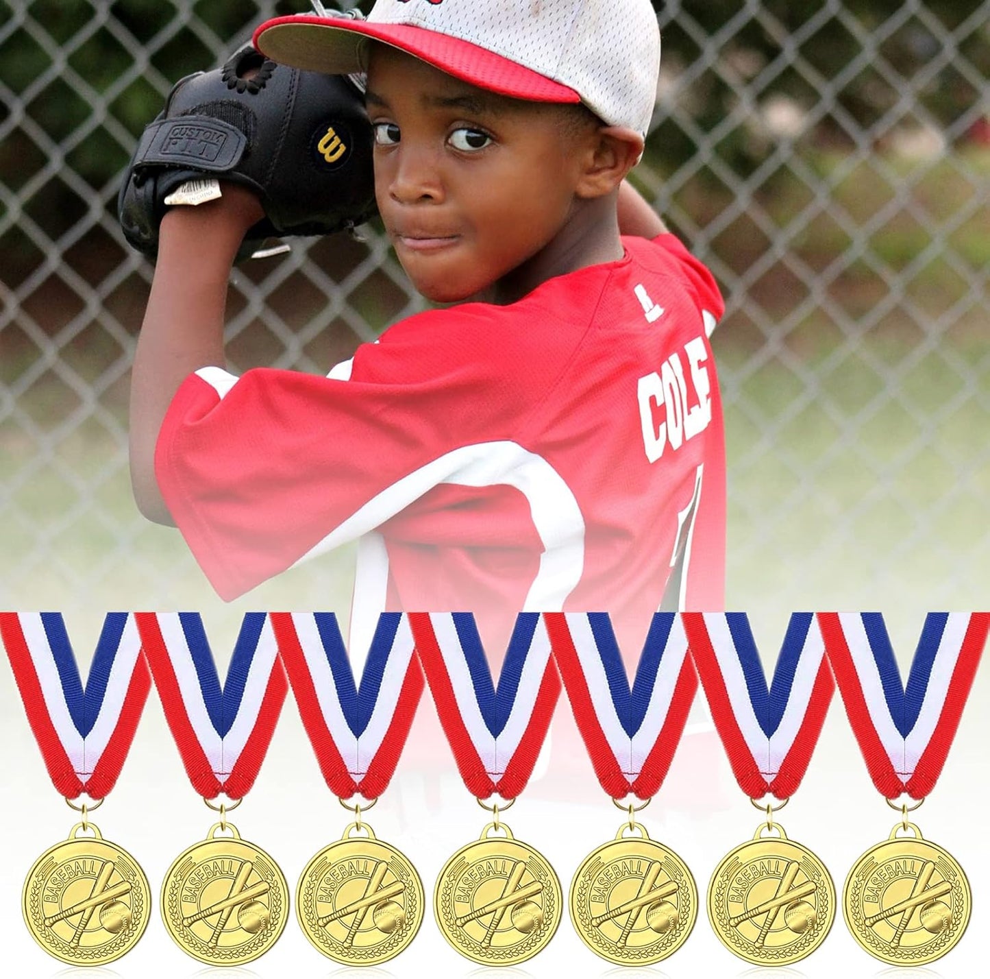 12 Pieces Gold Medals for Awards - Winner Medal Metal with Neck Ribbon Prizes for Kids, Adults, Sports Day, Spelling Bees, Competitions, Party, 2 Inches