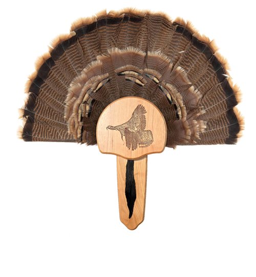 Foggy Bottom Woodworks LLC Solid Cherry Turkey Display Kit with Taking Flight Laser Image