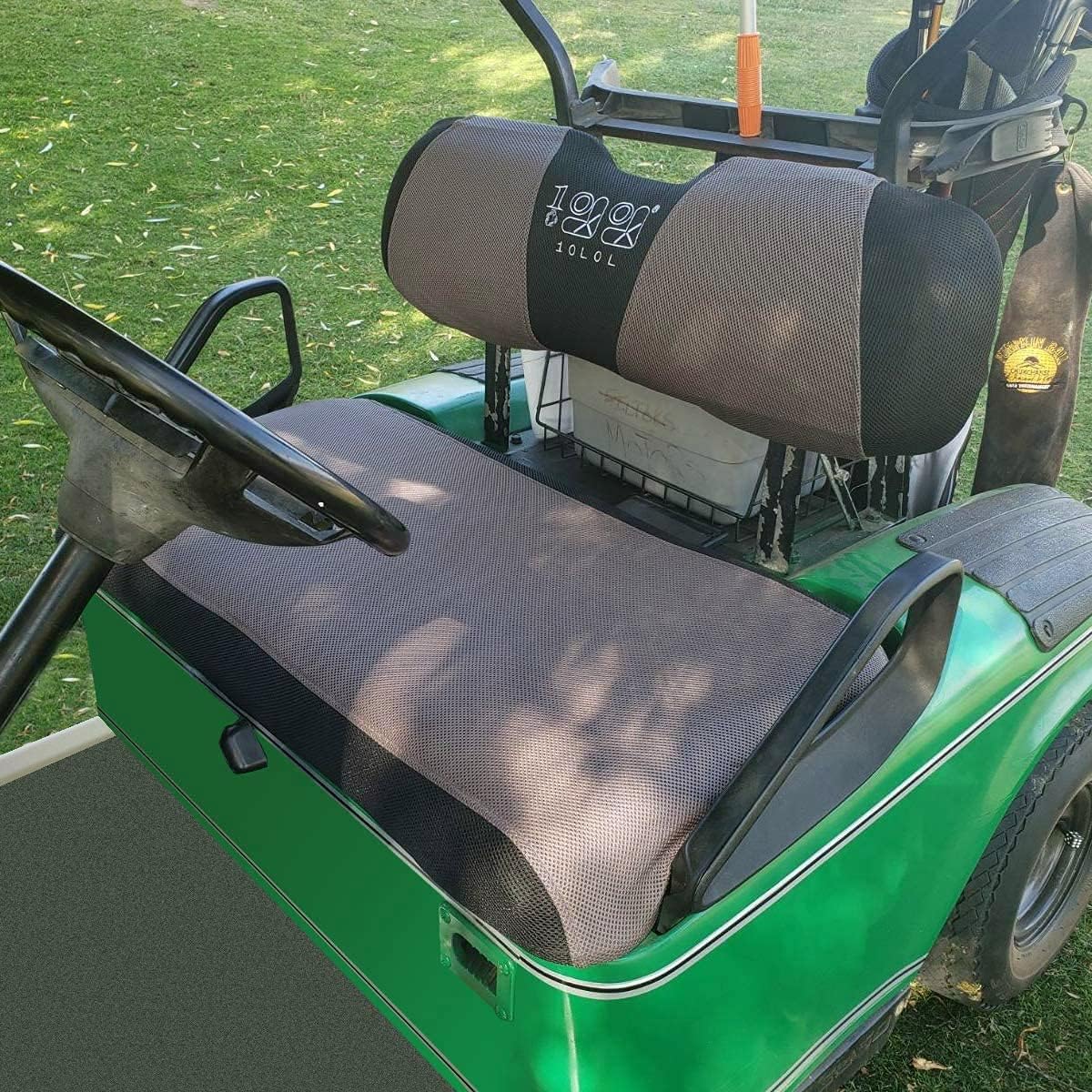 10L0L Universal Golf Cart Seat Covers Dress UP Older Golf Cart Durable Breathable Material Fit Like a Glove for EZGO TXT RXV Club Car DS, Easy to Install