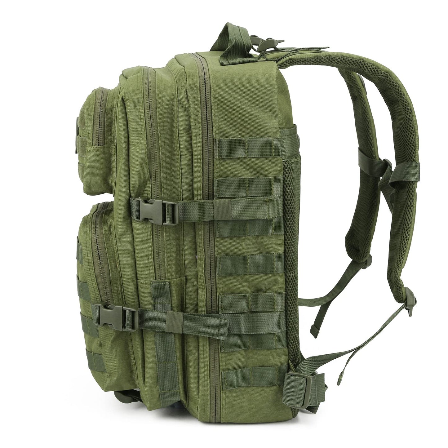 REEBOW GEAR Military Tactical Backpack for Men Large Army 3 Day Assault Pack Molle Hiking Daypack Bag (Green)