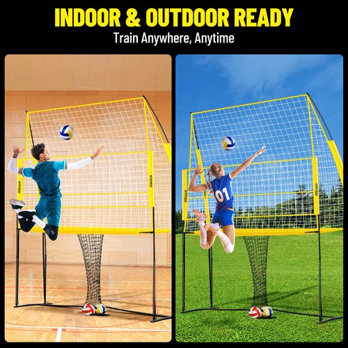 Volleyball Training Equipment, Adjustable Height Volleyball Net for Backyard Training - Portable Outdoor Practice Set with Durable Net & Tool-Free Setup for Serving, Hitting, and Spiking Practice