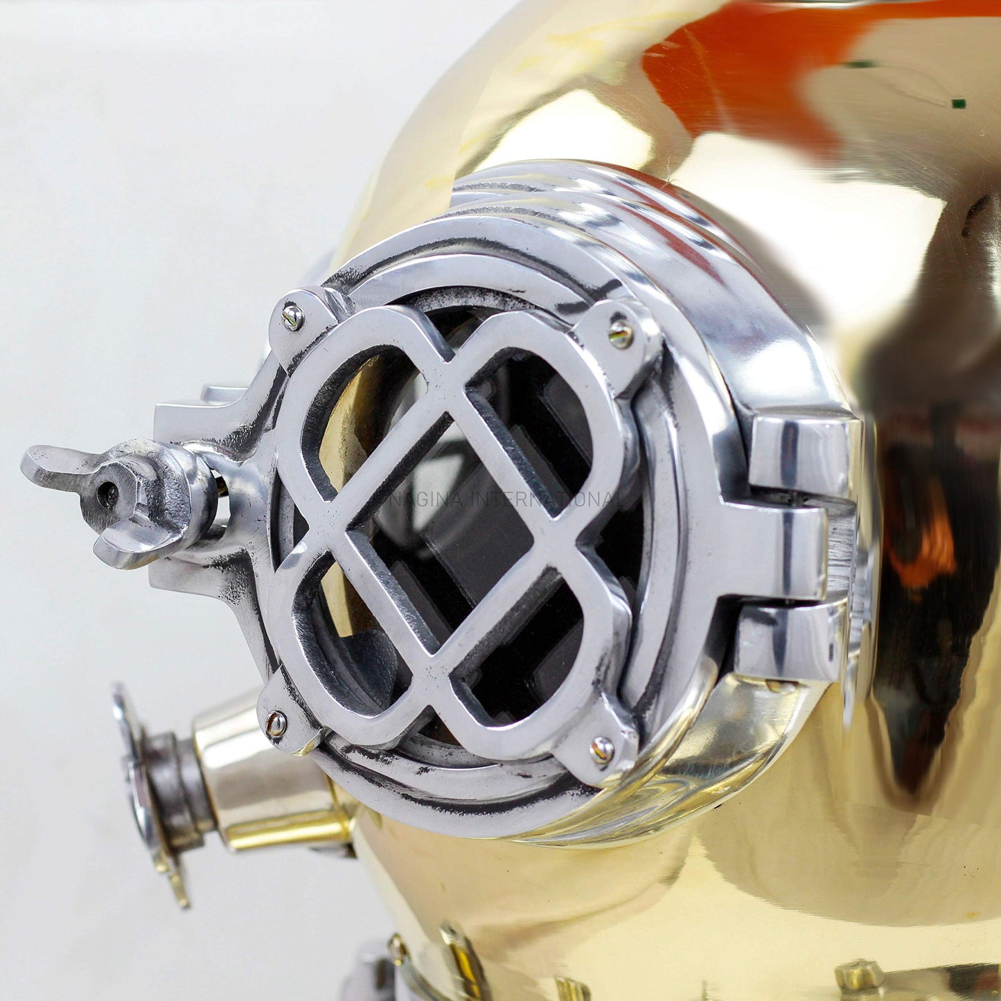 18" Scuba Diving Nautical Helmet | Maritime Ship's Decorative Helmet | Nagina International (18 Inches, Aluminum Nickel)