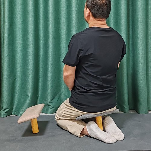 Meditation Bench,One-Legged Stool Sitting Posture Correction Kneeling Solid Wood, Edges for The Perfect Posture, Prayer Bench, Meditation Chair, Yoga Stool (aa)