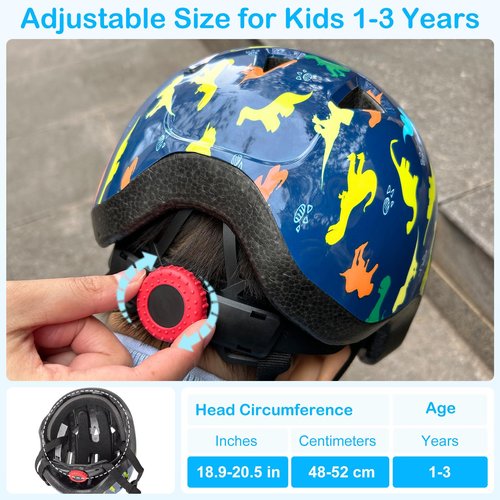 Toddler Helmet, Baby Infant Bike Helmet for Toddlers Age 1-3 Adjustable Toddler Bike Helmets for Boys Girls for Scooter Skateboard Cycling
