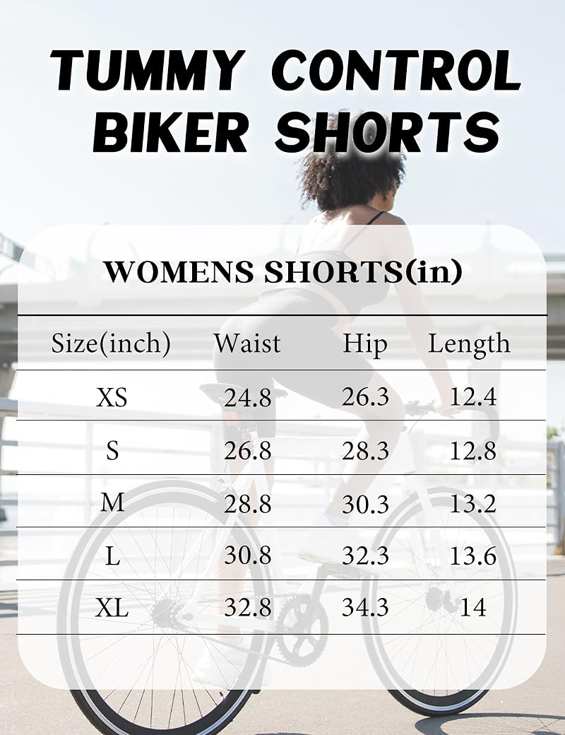 Unthewe Women's 4.5'' High-Waisted Biker Shorts - Squat Proof, Tummy Control (Black, Medium)