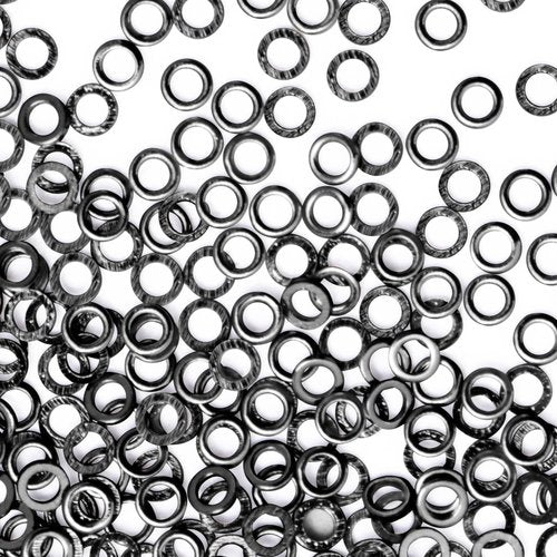DAZEBRA 50pcs 2mm Fly Fishing Tippet Rings, Stainless Steel Leader Connectors, Micro Solid Freshwater Fishing Gear Accessories for Trout Salmon Crappie Bluegill Steelhead- Black