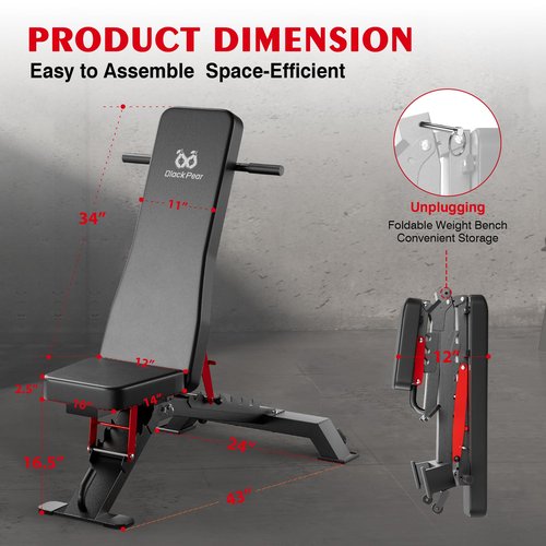 Weight Benches for Home Gym - Adjustable Workout Bench Press 1300lb Capacity Heavy Duty for Exercises Incline Flat Decline Sit-Ups