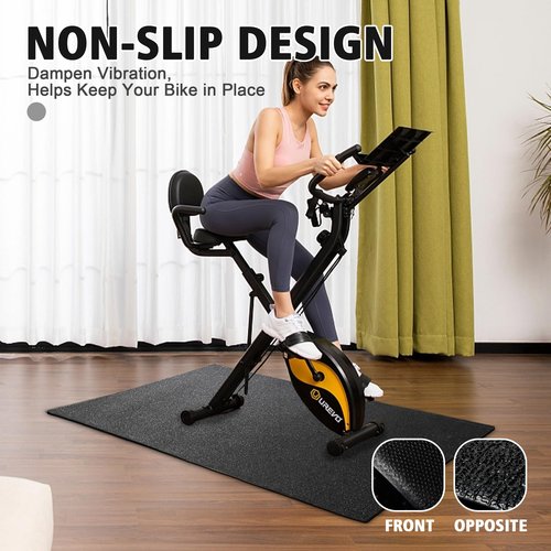 Peloton Bike Mat | 6mm, 30" x 72" Exercise Bike Mat/Treadmill Mat for Hardwood Floors or Carpet, Non-Slip Sweat-Proof Exercise Equipment Mat for Bike Trainer/Stationary Spin Bike/Indoor Cycling