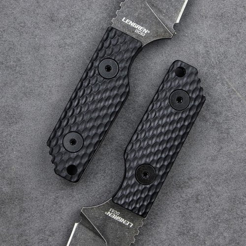 LENGREN DB-L 8.66in Tactical Fixed Blade Knife with DC53 Steel, G10 Handle,Full Tang Tanto,Kydex Sheath For Men Camping Hiking Hunting.
