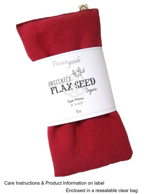 Peacegoods Unscented Eye Pillow - Made from Soft Cotton Flannel - Weighted Filled with Flax Seed Microwavable - Yoga Massage Headache Sleep Made USA - Aqua Green Mint