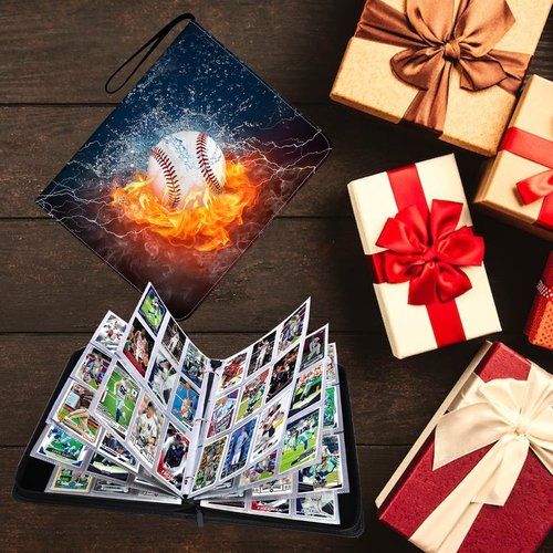 HESPLUS 9-Pocket Baseball Card Binder - Holds 900 Cards with 50 Removable Sleeves | Sports & Trading Card Album for Collectibles