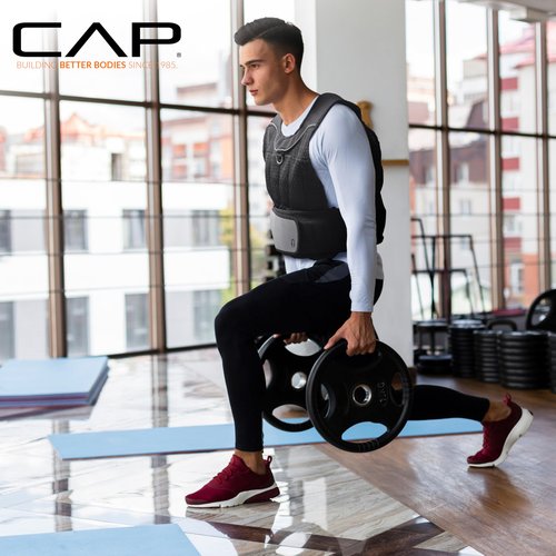 CAP Barbell (HHWV-CB020C) Adjustable Weighted Vest, 20-Pound,20 Pound, Black