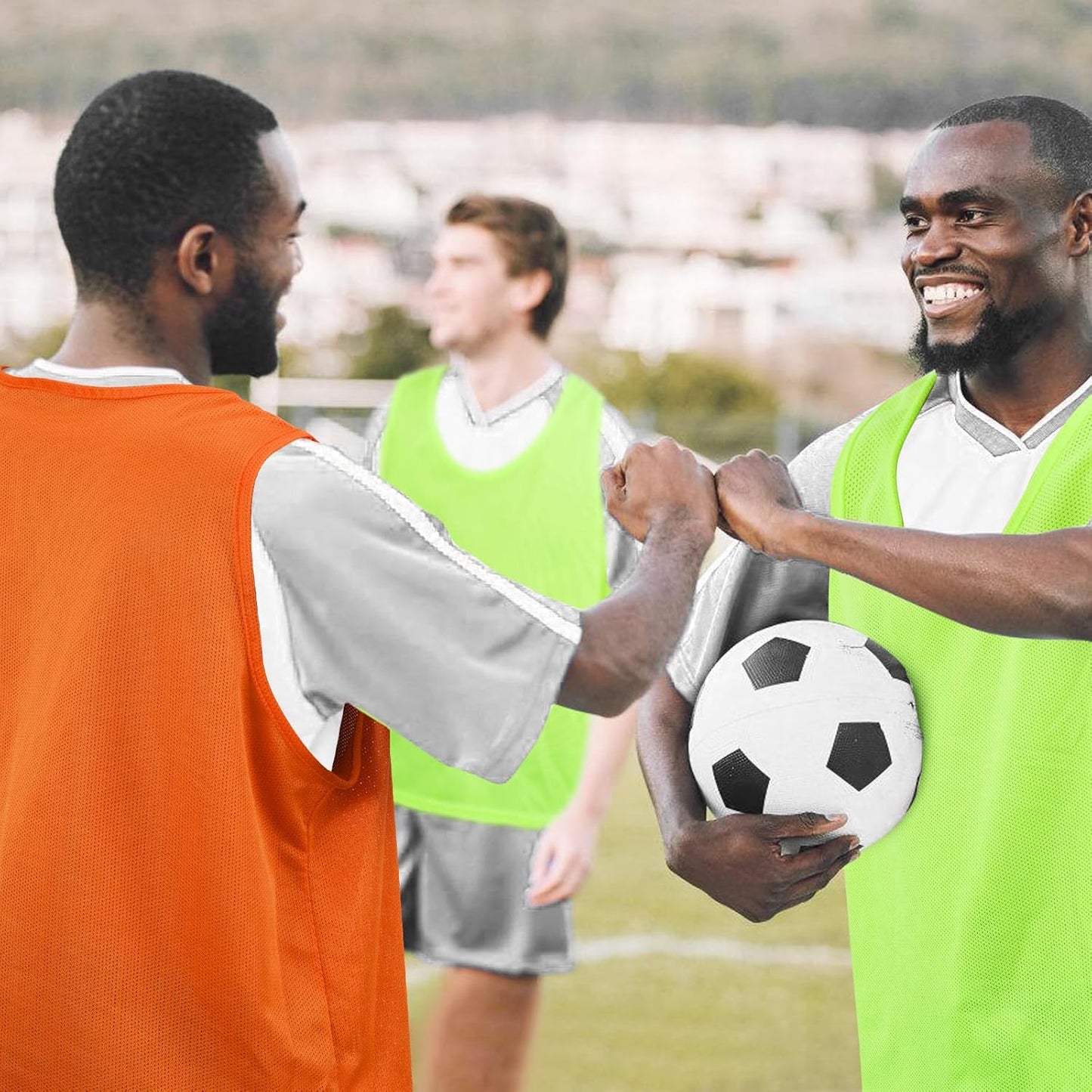12 Pack Pro Training Pinnies for Youth & Adult Mesh High-Vis Scrimmage Vests for Soccer, Basketball, Volleyball Teams