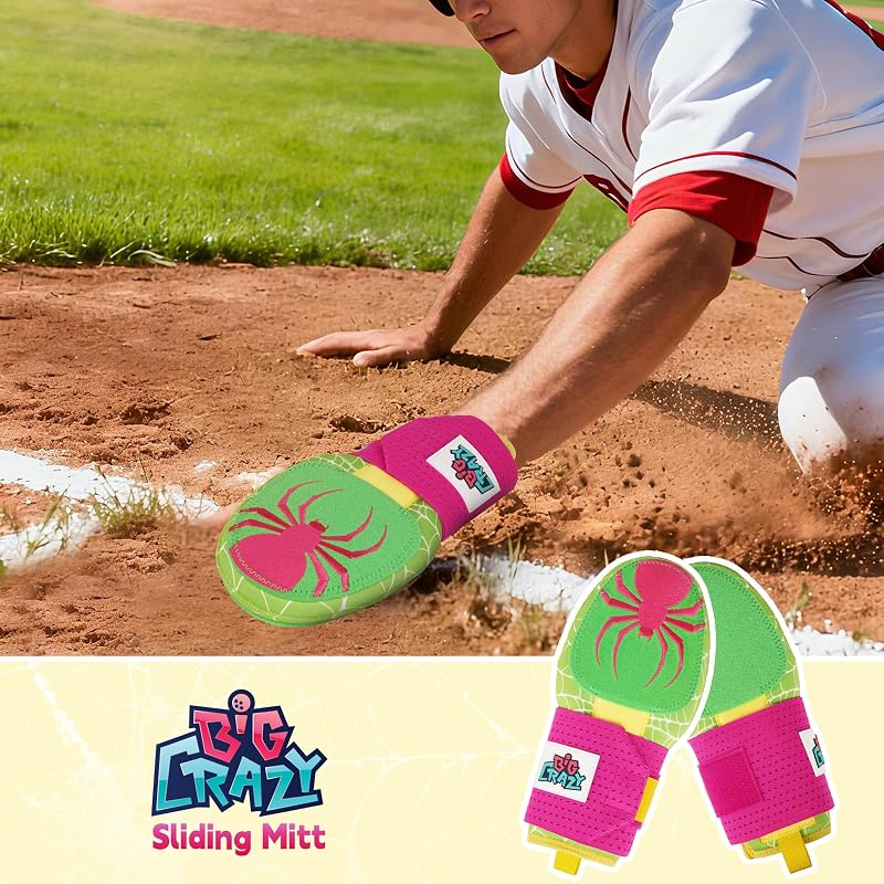 Big Crazy Sliding Mitt for Youth & Adults - Spider Embroidered Sliding Mitt (Ages 12+)