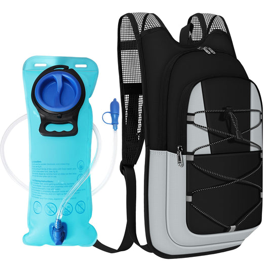 Hydration Backpack - Lightweight Water Backpack with 2L Water Bladder Bag, Running Hydration Vest Backpack for Men Women, Hydration Pack for Hiking, Cycling, Climbing MIYCOO (Black Gray, 10L)
