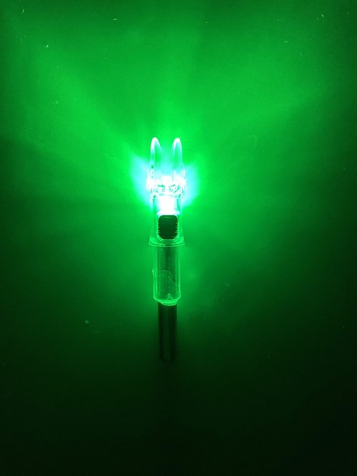 DEEPOWER S Lighted Nocks for Arrows .244/6.2mm 6/12 Pack Lighted Arrow Nocks for Archery Hunting (6 PCS/Green)