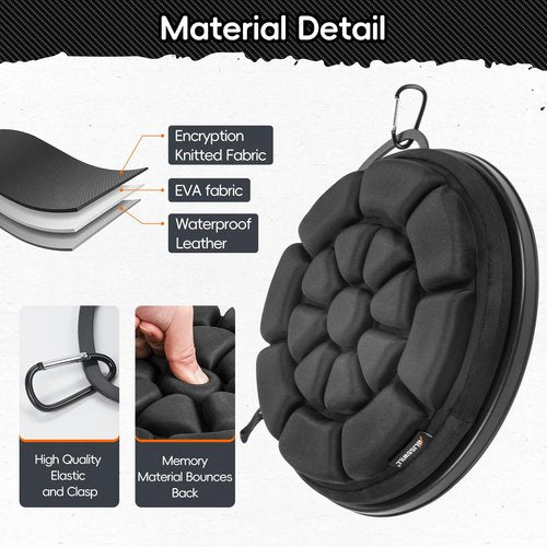BLISSWILL Outdoor 5 Gallon Bucket Seat - 360° Swivel, Comfortable Foam Cushion for Hunting, Fishing, Gardening, Camping,sportsman's Bucket lid(Black