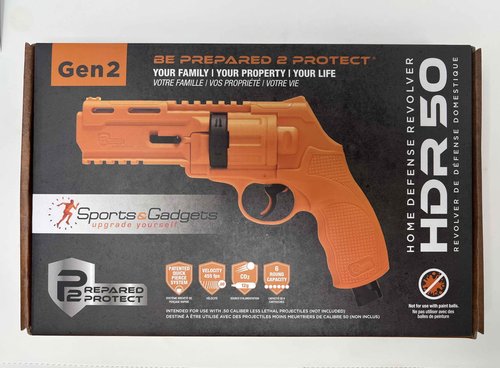 Umarex T4E P2P HDR 50 GEN 2 Self & Home Defense, Less Lethal .50 Cal Paintball Pistol Orange Limited Edition with 5X Mag .50 Cal and 5x12 g CO2 Tanks Bundle