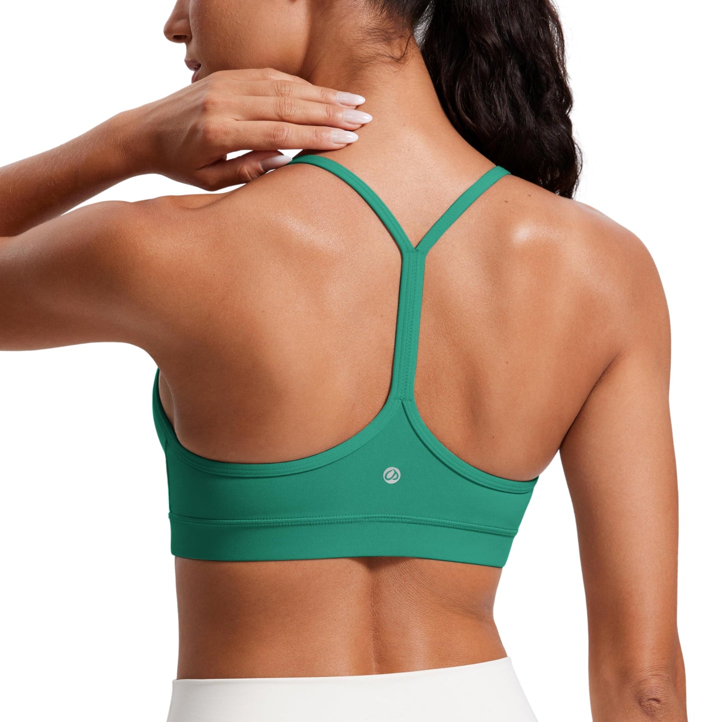 CRZ YOGA Butterluxe Y Back Sports Bras Cascadia Green Medium