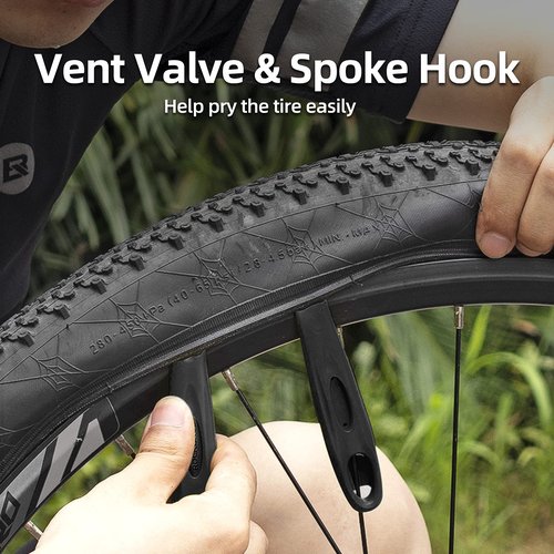 ROCKBROS 16 In 1 Multi-Function Bike Tool Kit - Portable Foldable Bike Multitool Cycling Tool Kit With Allen Wrench, Tire Levers