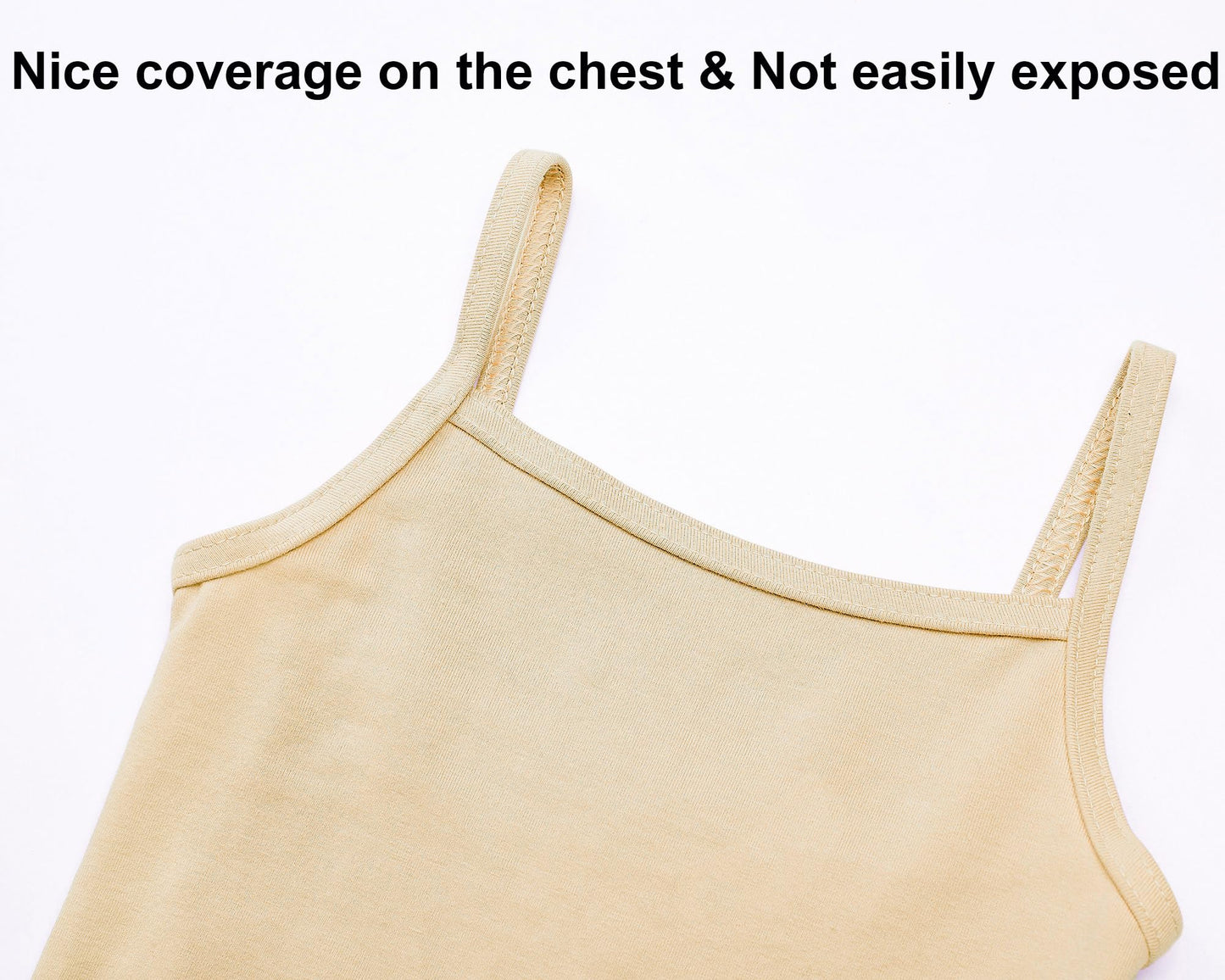 Domusgo Camisole Leotard for Girls Dance Size 8-9 Years Old Pure Nude One Piece Ballet Undergarment
