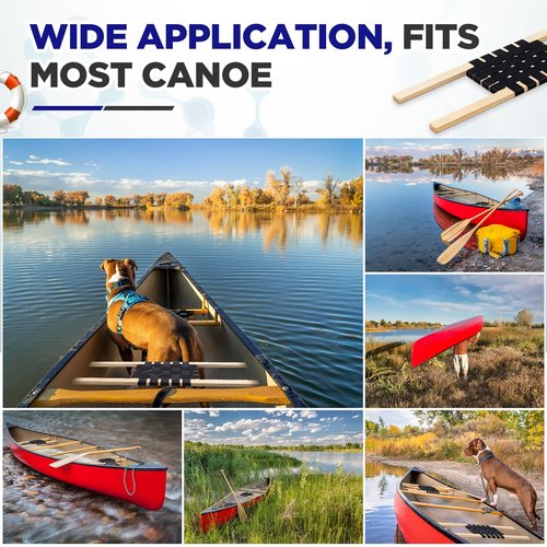 JellyArch 34 Inch Canoe Seats Nylon Webbed Seat Replacement Canoe Hardware (2 Pcs)