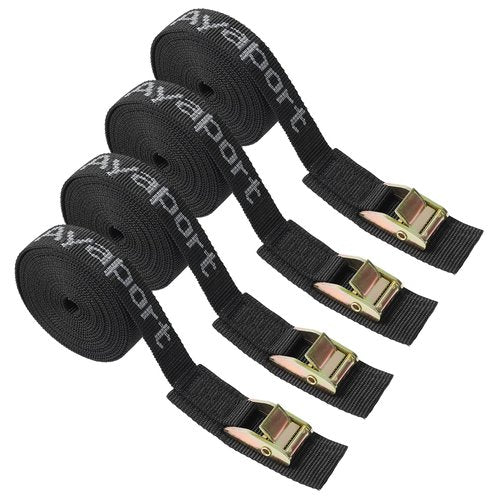 Ayaport Cam Buckle Tie Down Straps Lashing Straps 2200lbs Break Strength Heavy Duty Car Roof Rack Strap for Kayak, SUP, Surfboard, Cargo, Motorcycle, Truck, Boat, Dirt Bike (1" x 12')