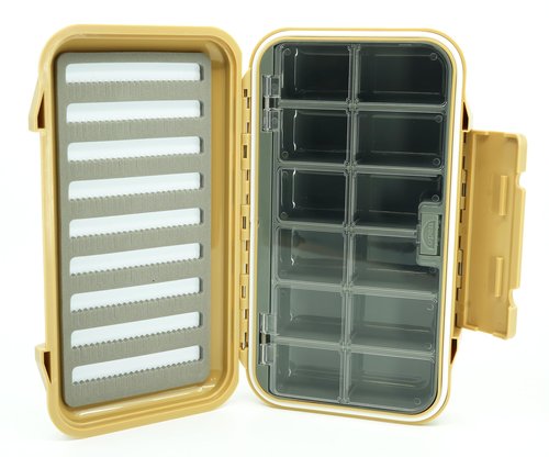 Kingfisher Large Waterproof 12 Compartment and Foam Fly Fishing Box