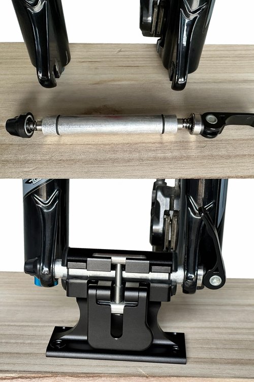 JYAD DESIGN Drop Top Bike Fork Mount Compatible with 12mm 15mm and 20mm Thru Axle Bicycles – Perfect for Mini Van, Camper, SUV & Pickup Truck