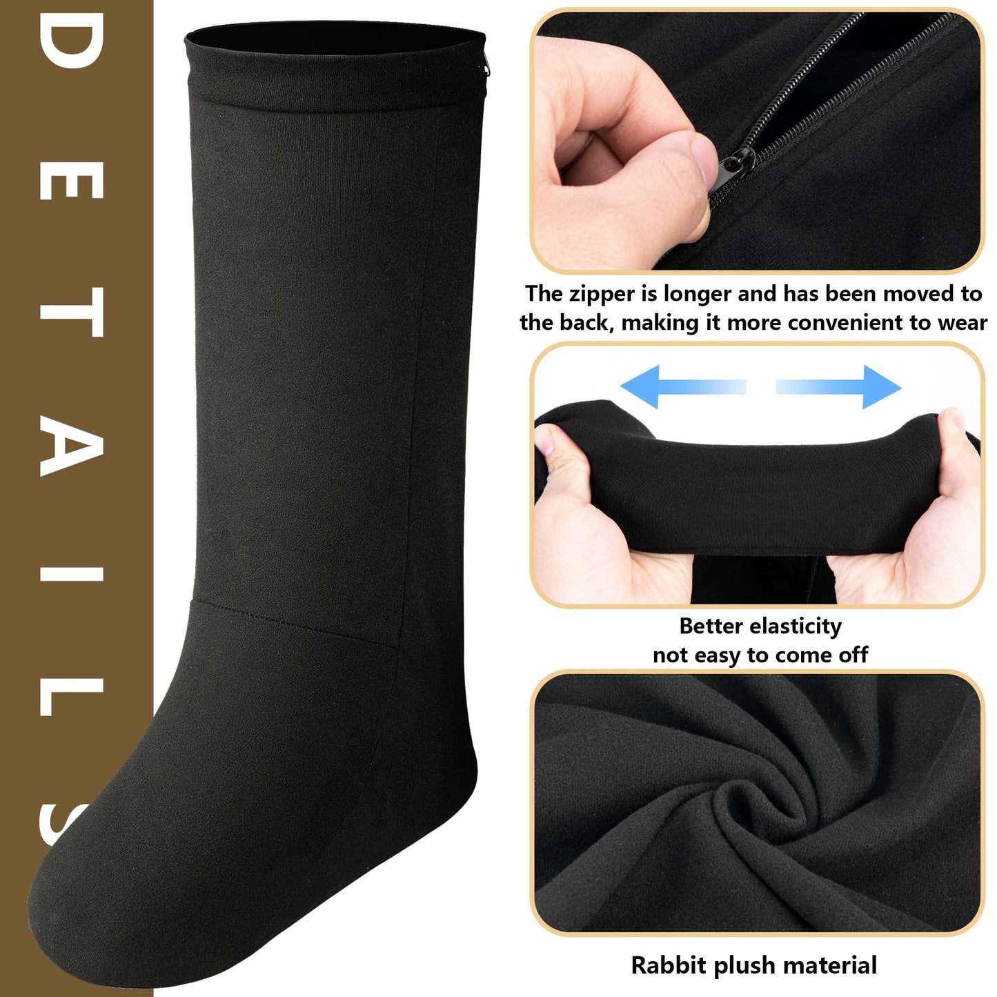 Shupakul 2 Pcs Large Size Leg Cast Cover with Zipper-Below The Knee Cast Sock Covers-Stretchy Leg Cast Sleeve for Men Women Plaster Protection Anti-Scratch