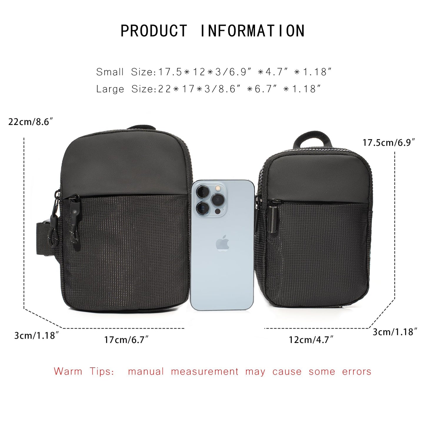 REMUMULUS Summer Women Men Large Nylon Sling Bag Mini Crossbody Bag Travel Pocket Portable Hiking Backpack