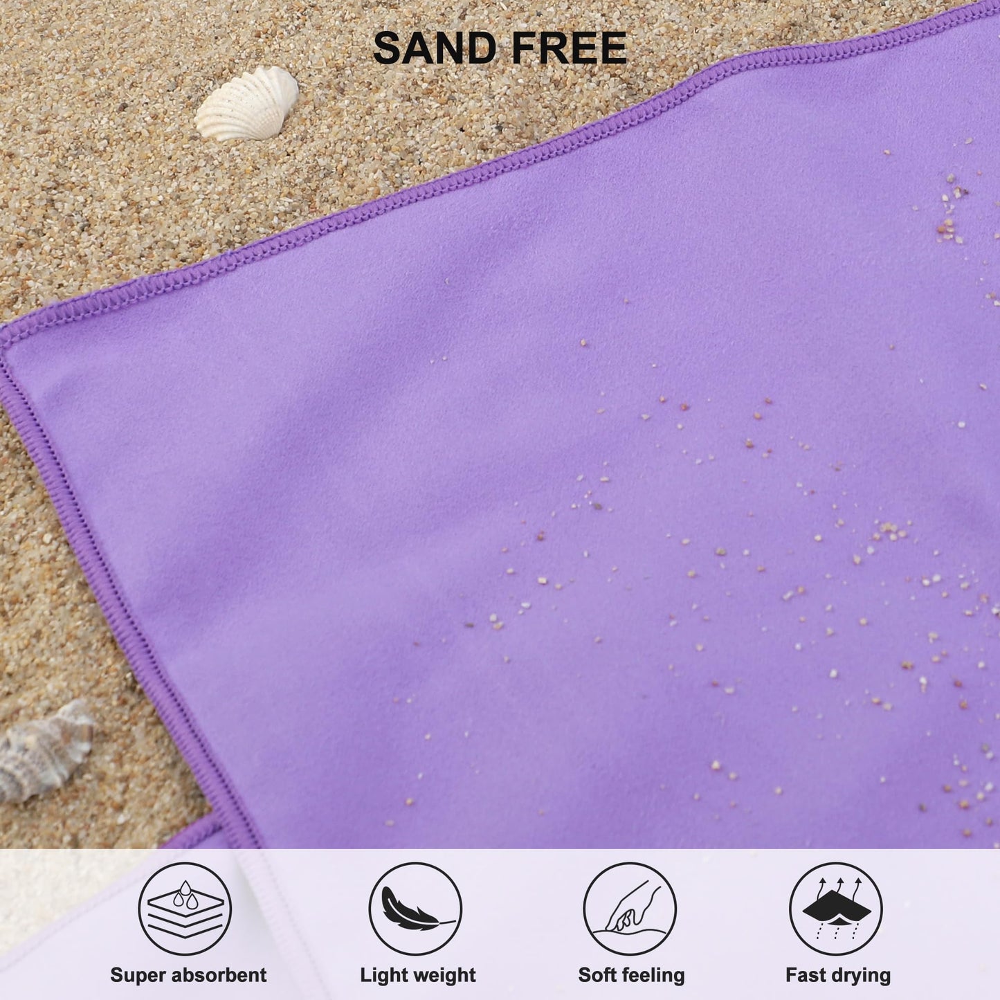 Rainleaf Microfiber Towel Perfect Travel & Gym & Camping Towel. Quick Dry - Super Absorbent - Ultra Compact - Lightweight. Suitable for Trip, Beach, Shower, Backpacking, Pool