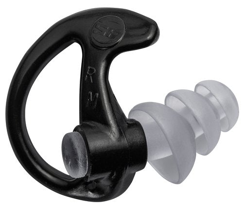 SureFire EP5 Sonic Defenders Max Full-Block Earplugs, triple flanged design, reusable, Black, Medium